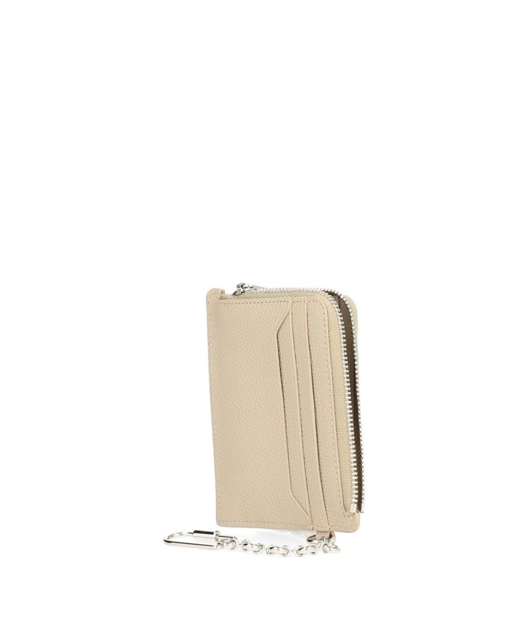 LOEWE Бежевый кожаный кошелек, фото 4