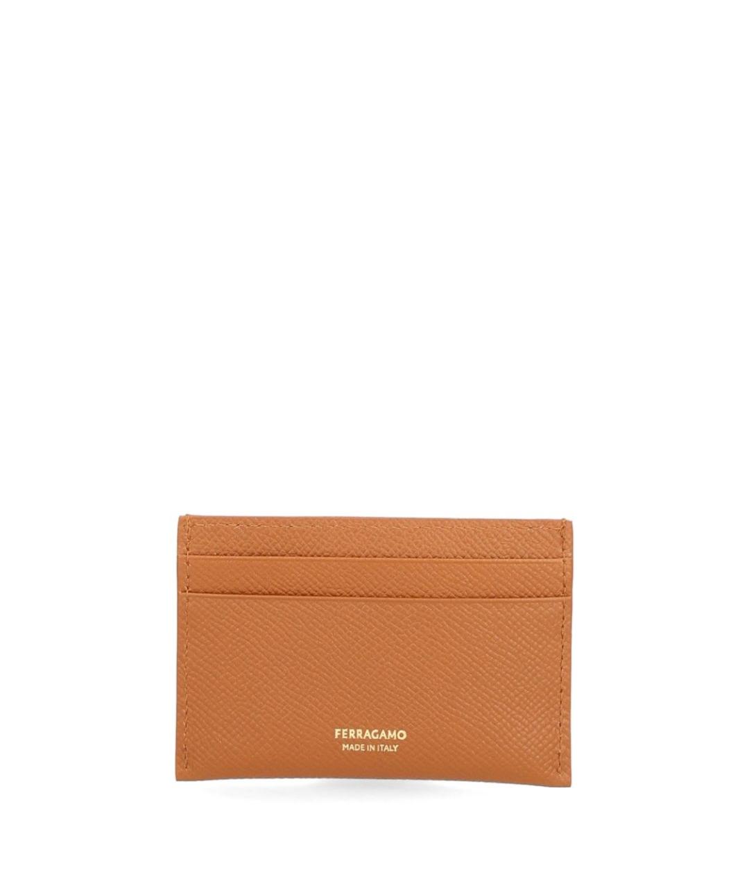 FERRAGAMO Коричневый кожаный кардхолдер, фото 3