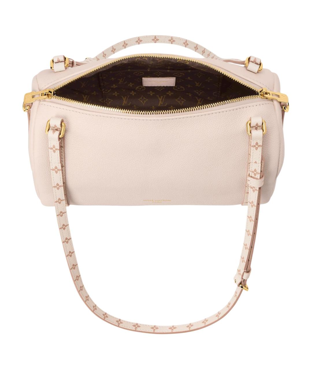 LOUIS VUITTON Бежевая кожаная сумка через плечо, фото 5
