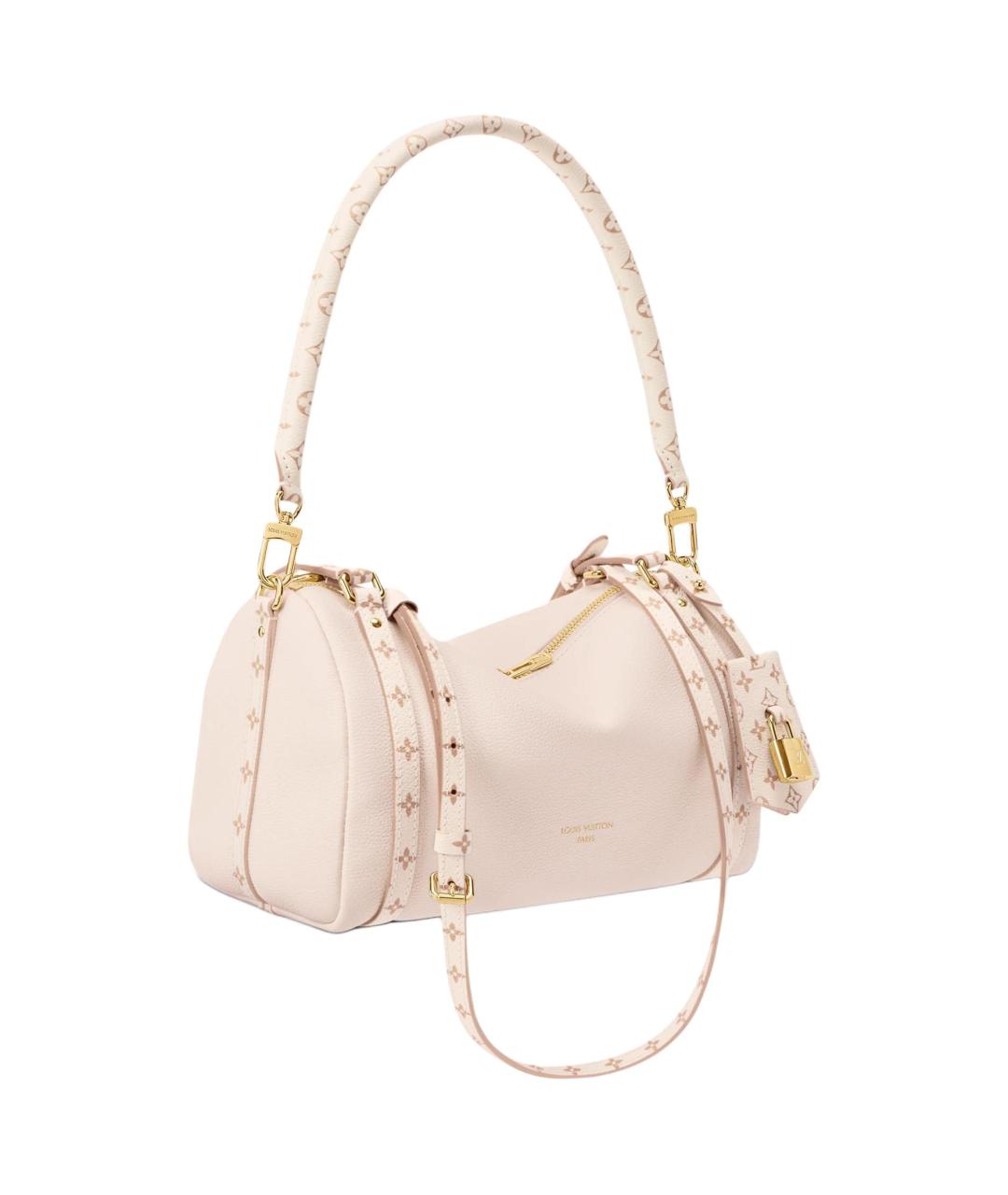 LOUIS VUITTON Бежевая кожаная сумка через плечо, фото 3