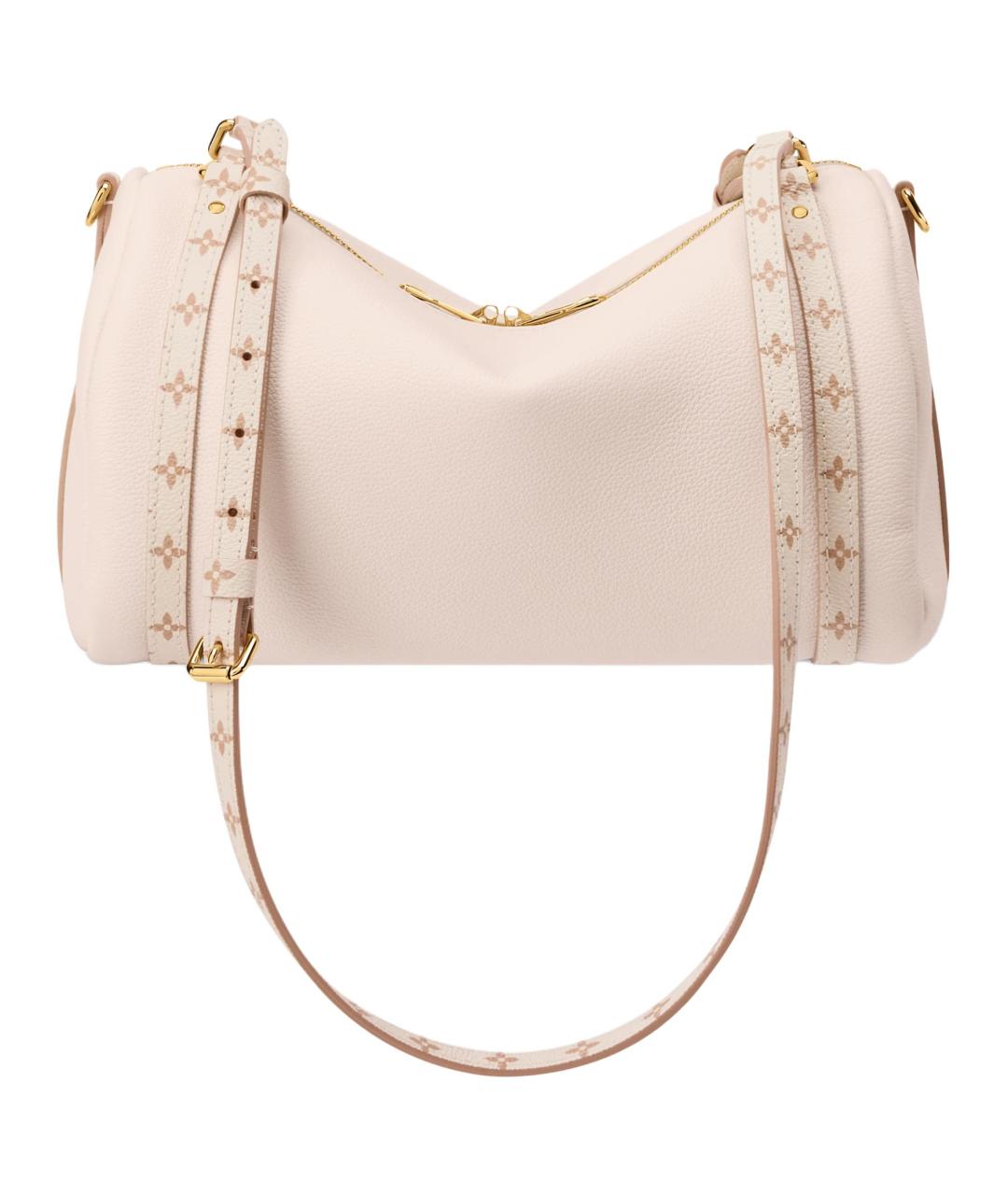 LOUIS VUITTON Бежевая кожаная сумка через плечо, фото 2