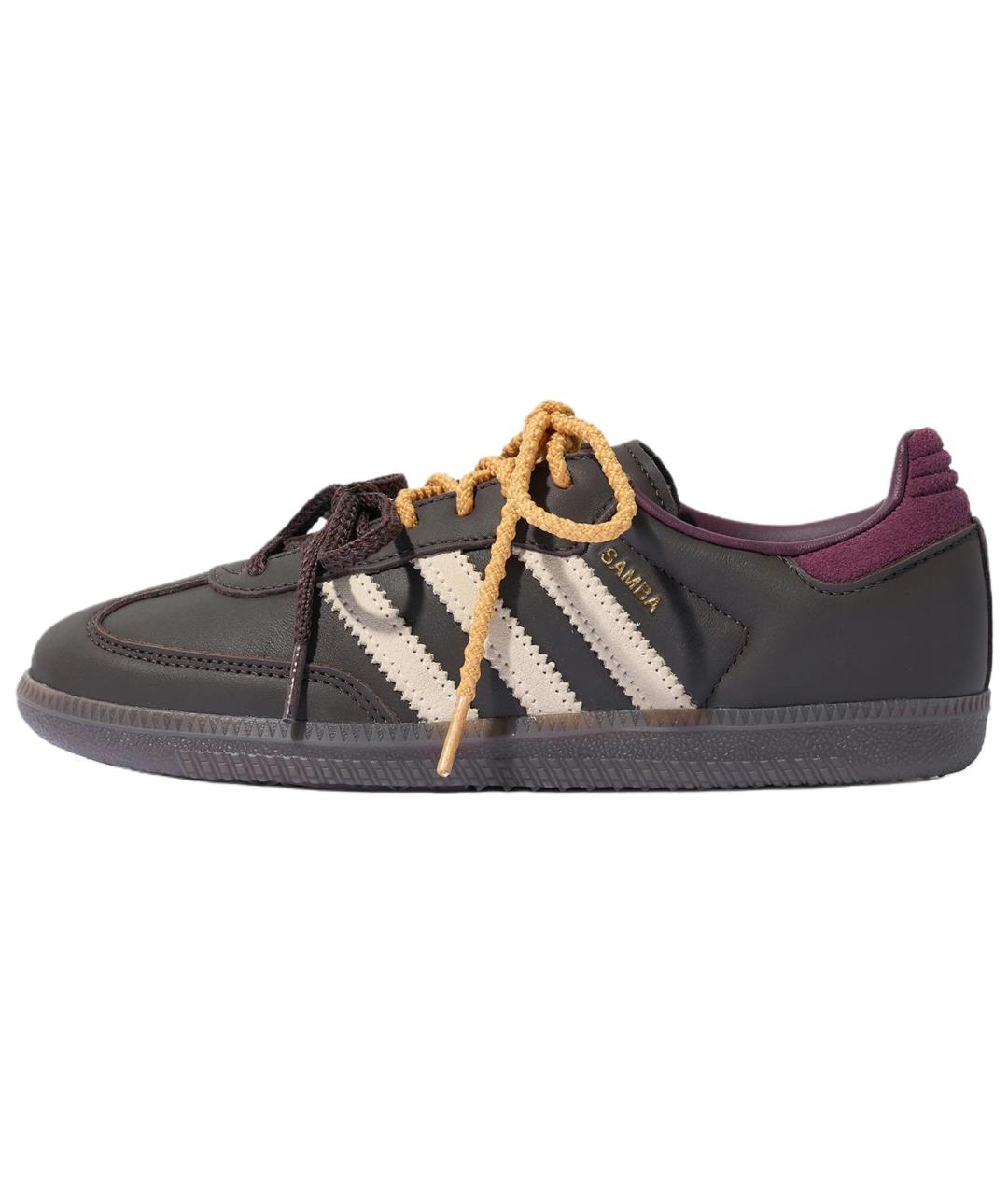 ADIDAS Коричневые кожаные кеды, фото 2