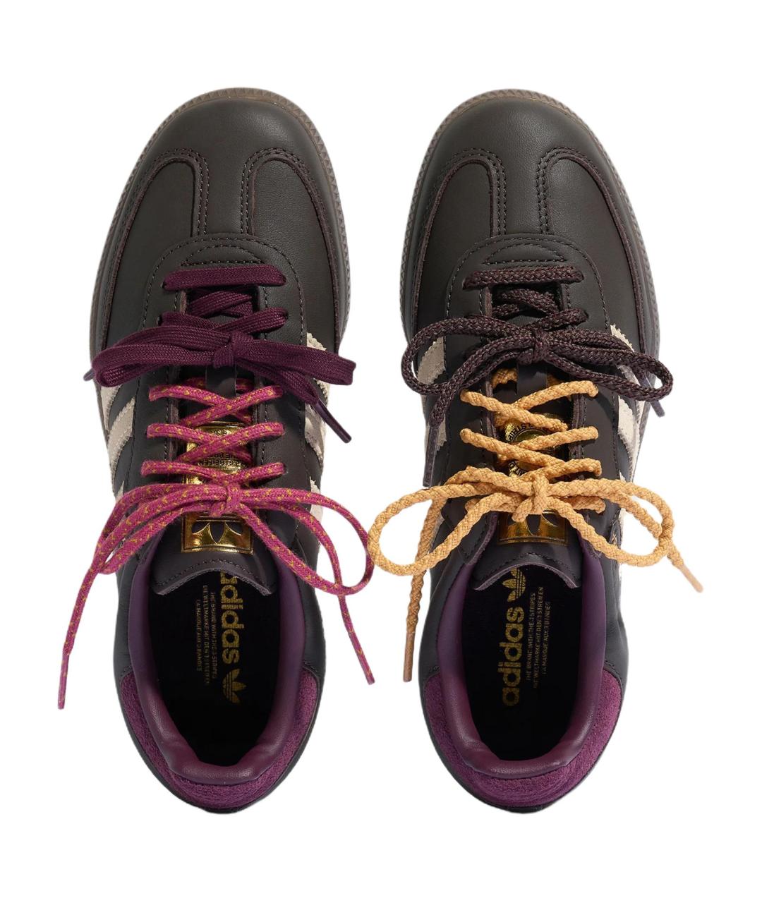 ADIDAS Коричневые кожаные кеды, фото 4