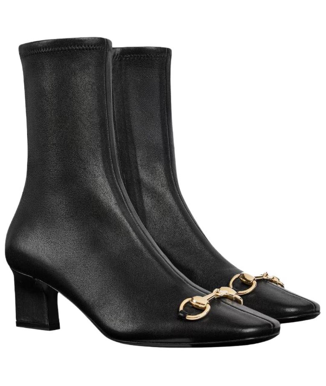 GUCCI Черные кожаные ботильоны, фото 3