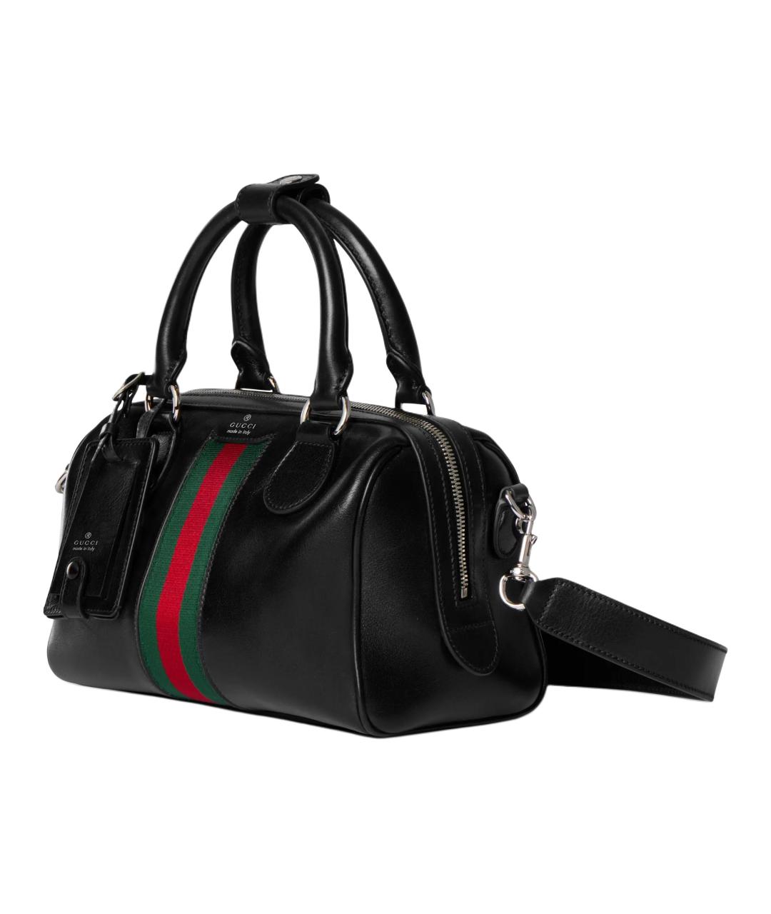 GUCCI Черная кожаная сумка через плечо, фото 2