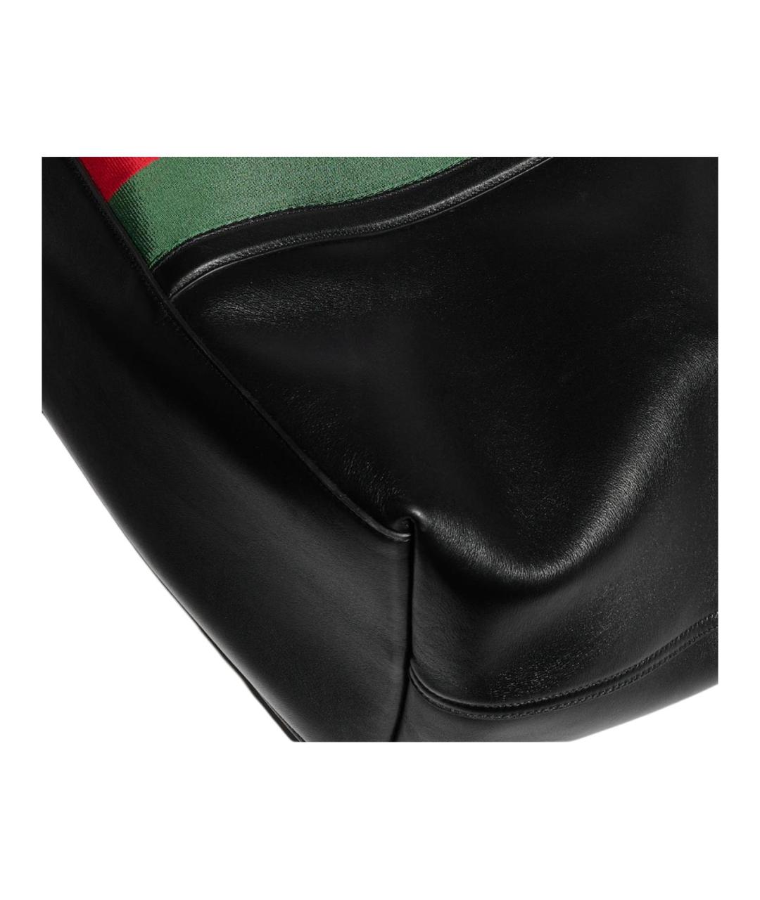 GUCCI Черная кожаная дорожная/спортивная сумка, фото 5