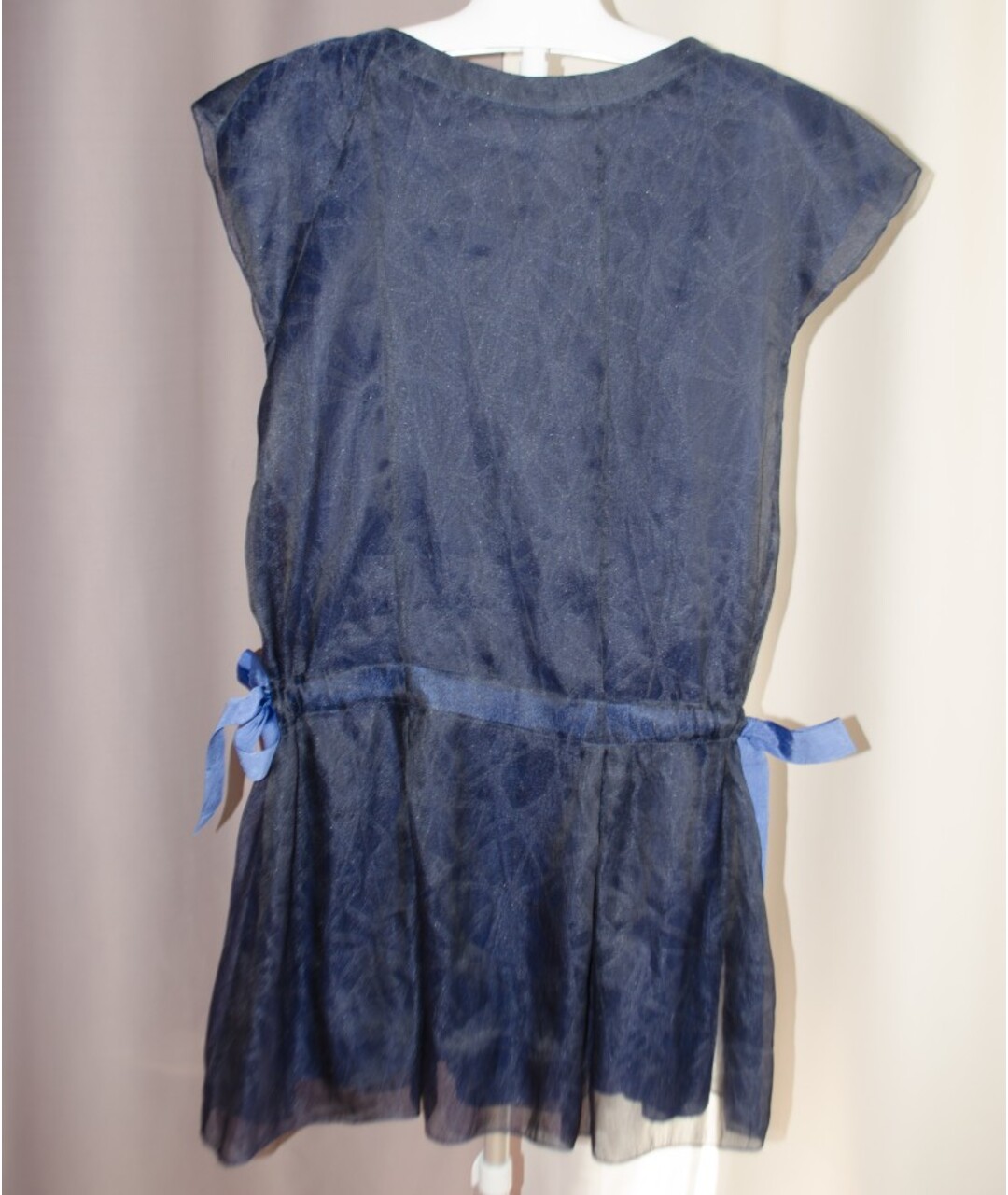 NINA RICCI Синее шелковое коктейльное платье, фото 2