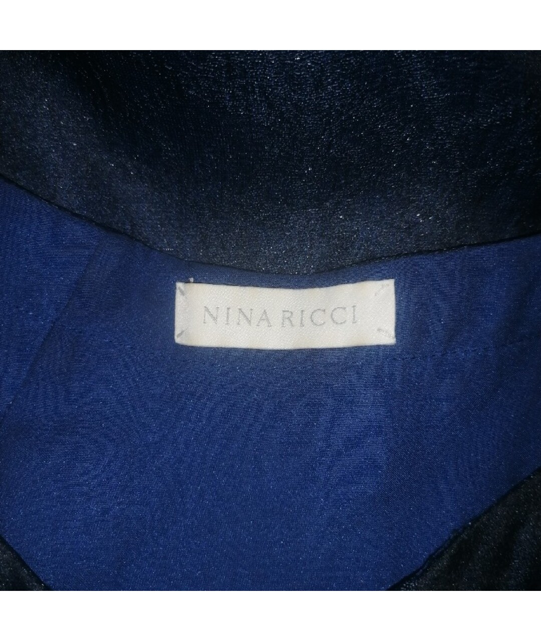 NINA RICCI Синее шелковое коктейльное платье, фото 4