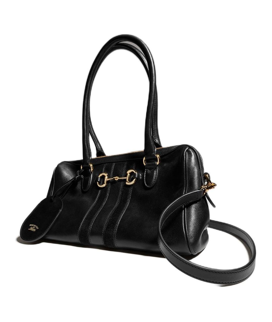GUCCI Черная кожаная сумка через плечо, фото 3