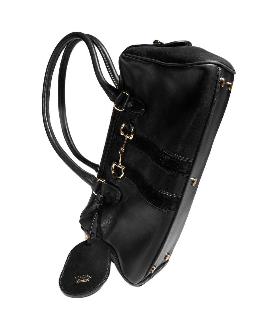 GUCCI Черная кожаная сумка через плечо, фото 4