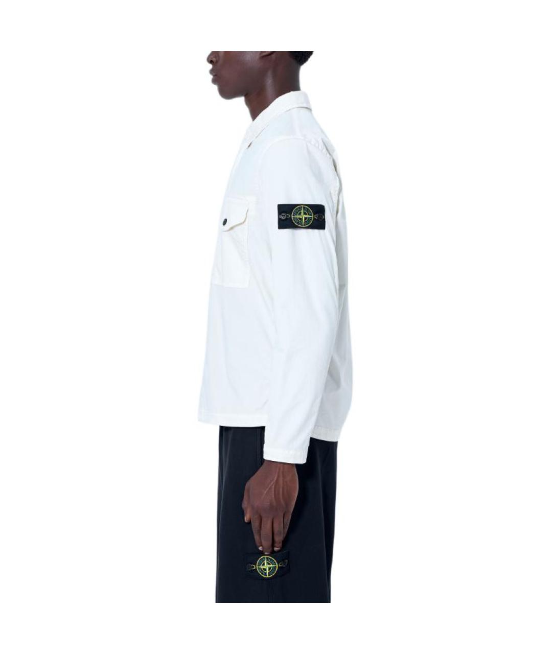 STONE ISLAND Белая классическая рубашка, фото 3