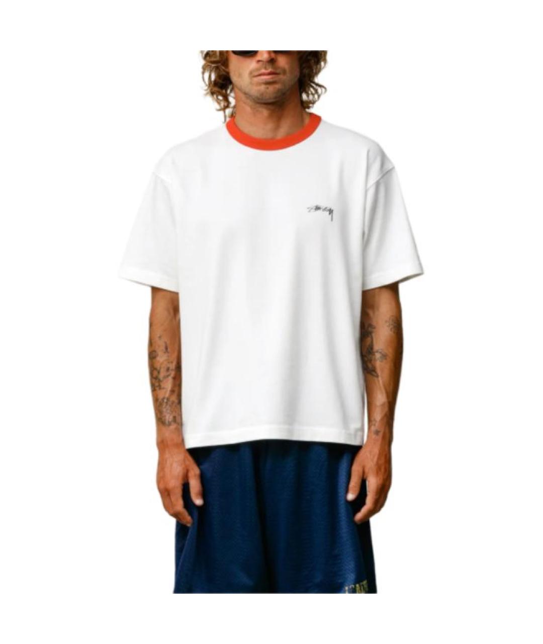 STUSSY Белая футболка, фото 3