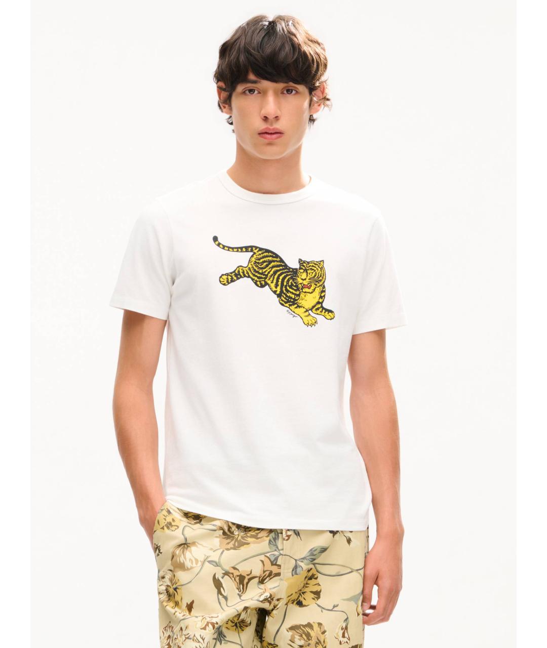 KENZO Белая хлопковая футболка, фото 2