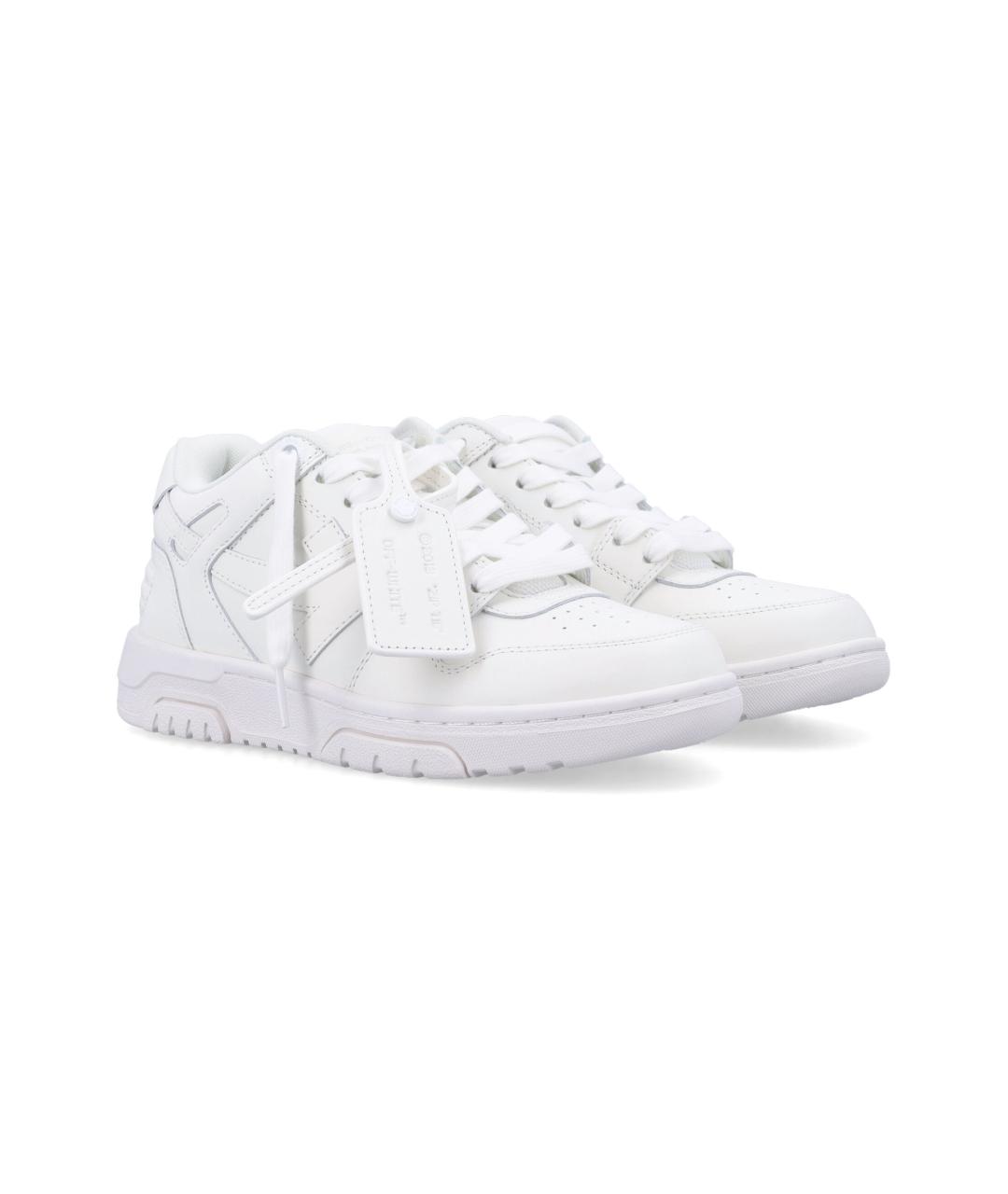 OFF-WHITE Белые кожаные кеды, фото 2