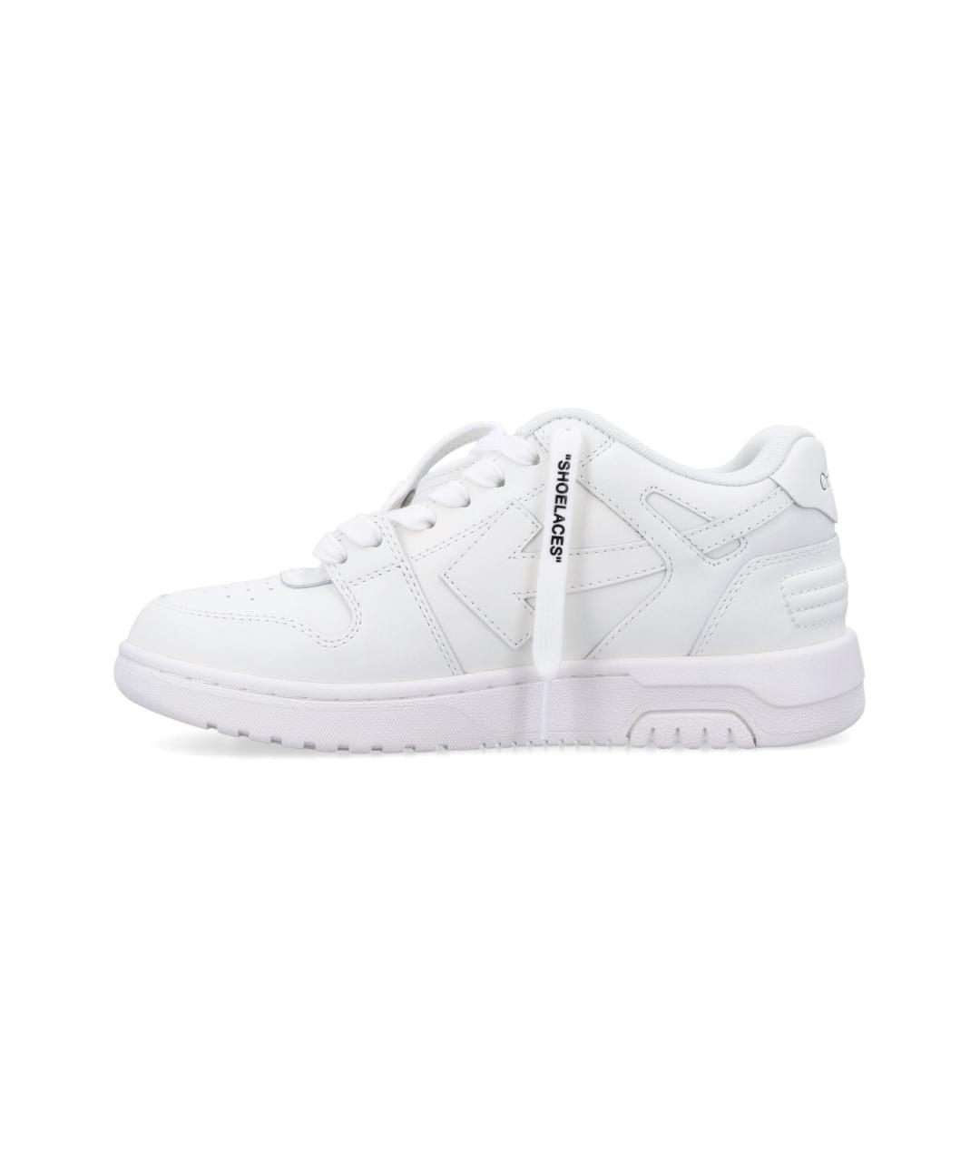OFF-WHITE Белые кожаные кеды, фото 3