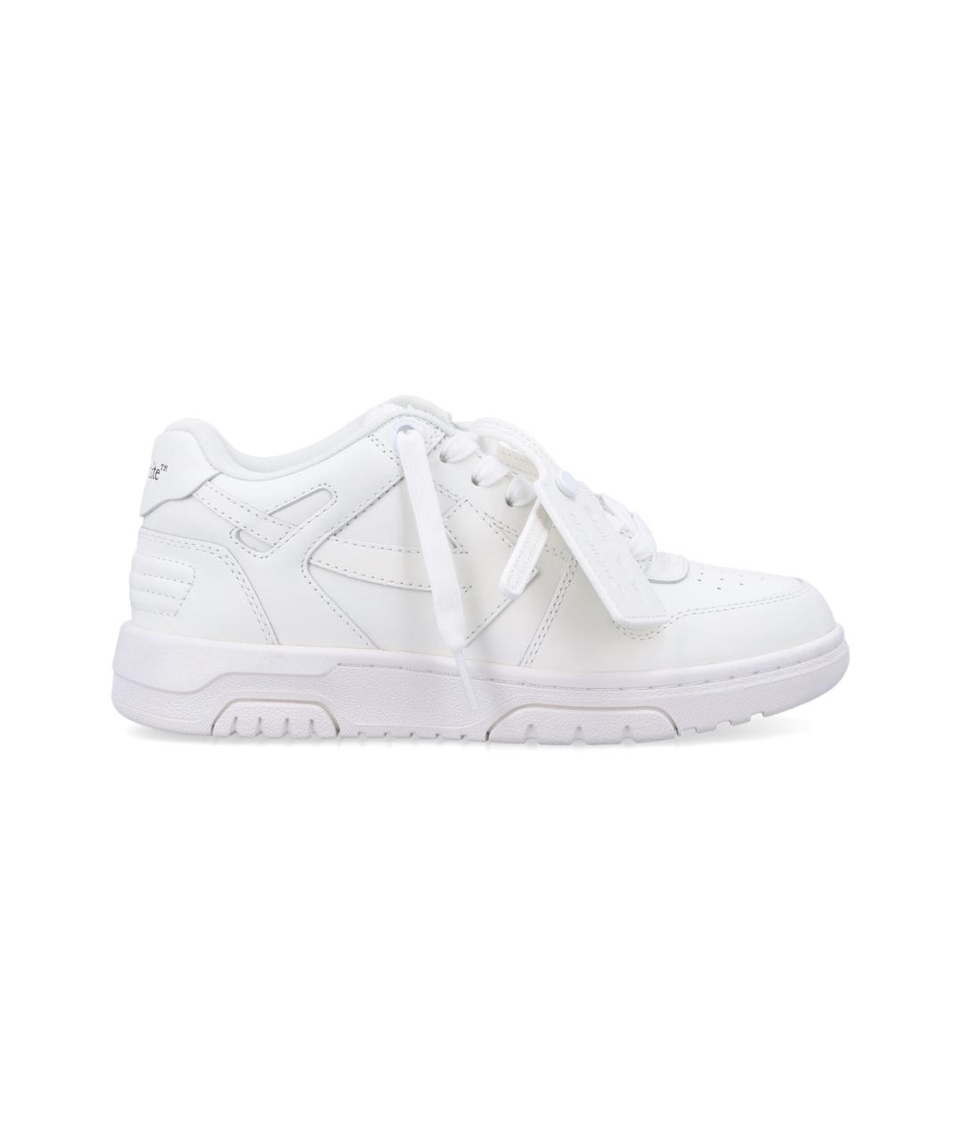 OFF-WHITE Белые кожаные кеды, фото 1
