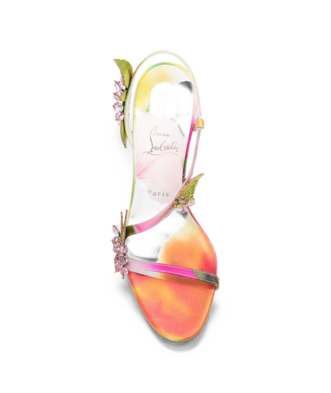 CHRISTIAN LOUBOUTIN Мульти кожаные босоножки, фото 3