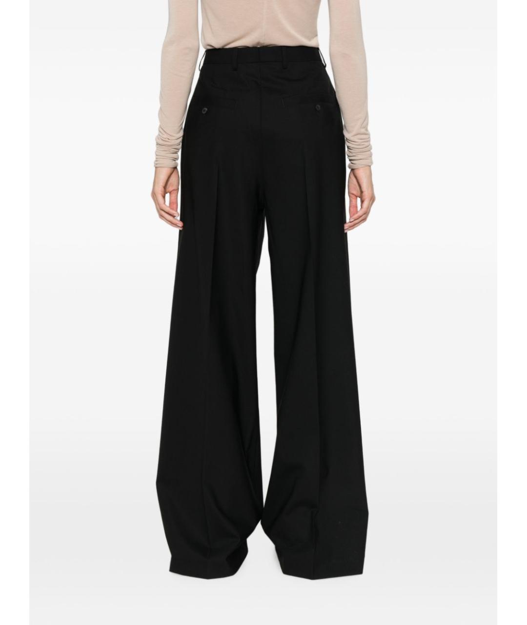 RICK OWENS Черные шерстяные брюки широкие, фото 2
