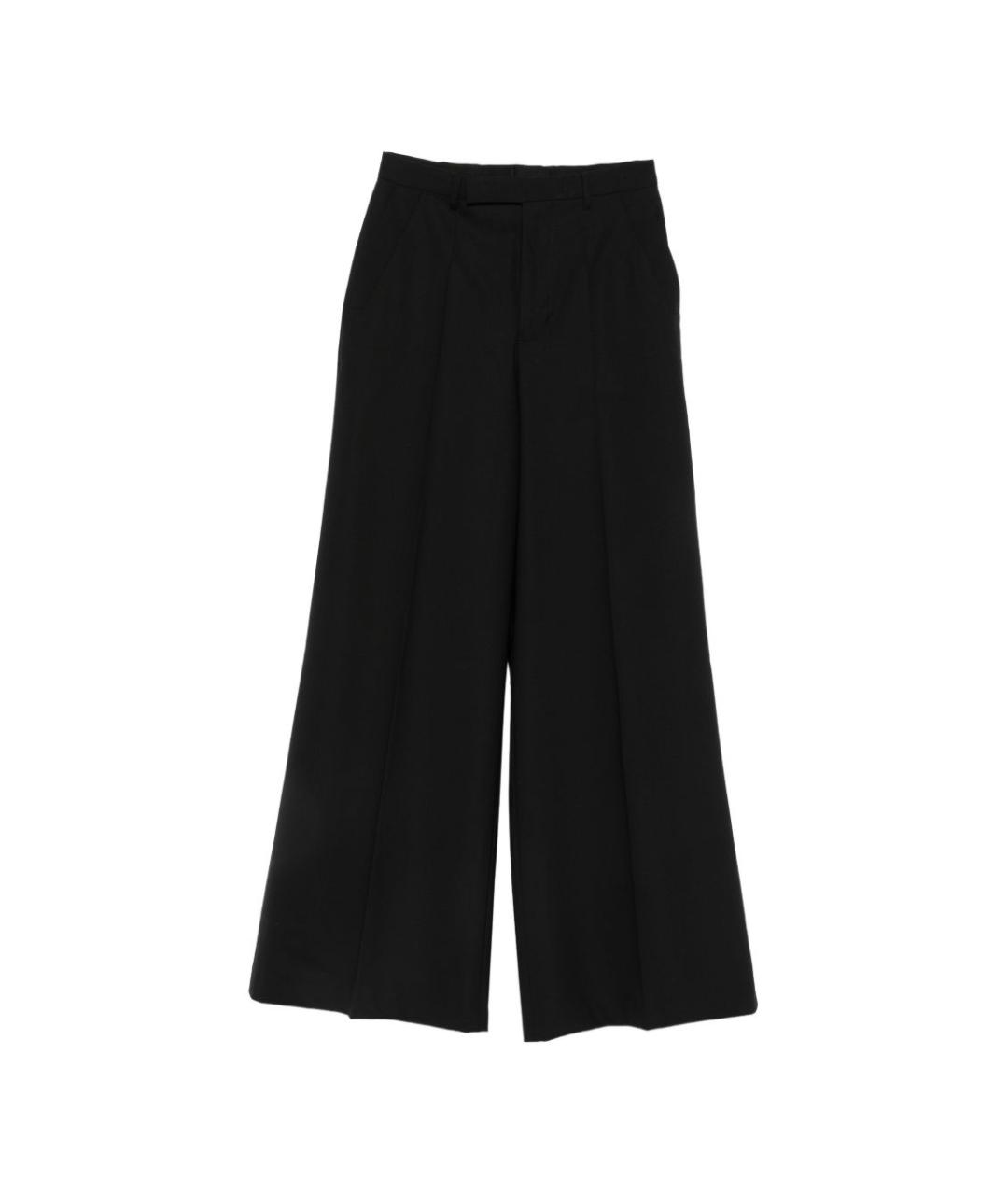 RICK OWENS Черные шерстяные брюки широкие, фото 1