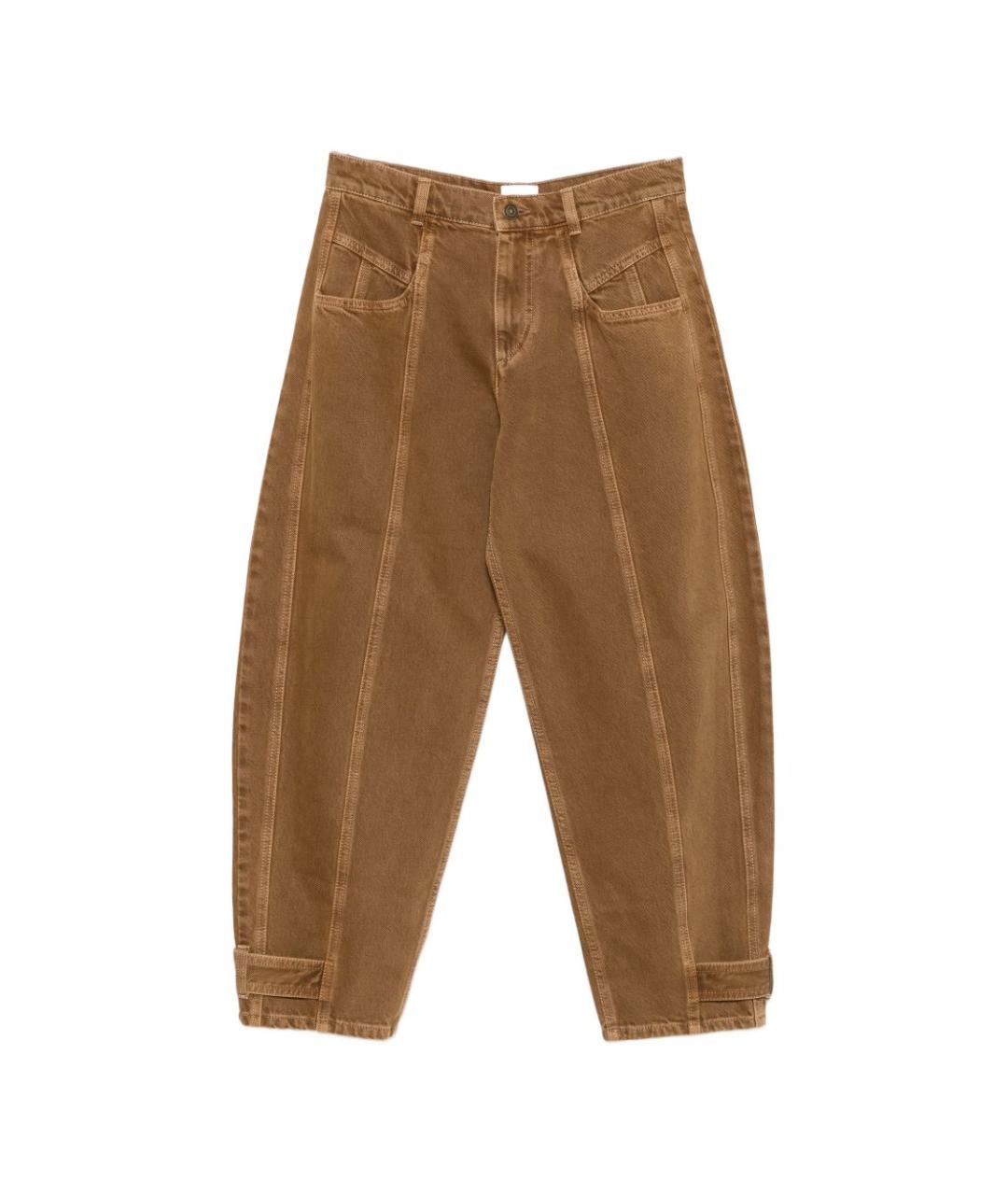 ISABEL MARANT Коричневые хлопковые прямые джинсы, фото 1