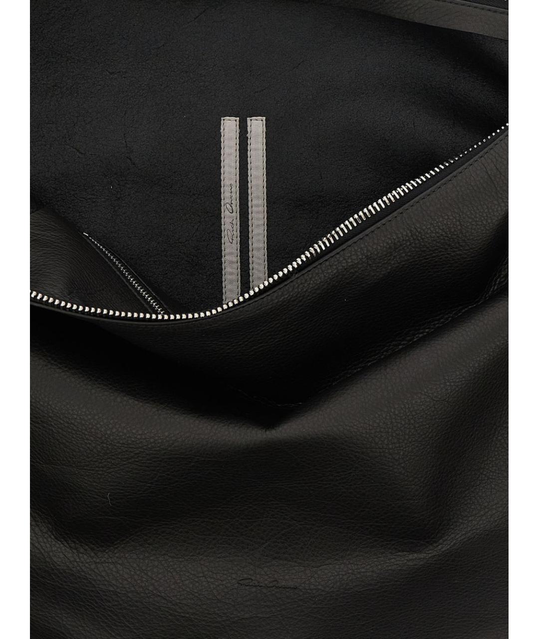 RICK OWENS Черная кожаная сумка через плечо, фото 3