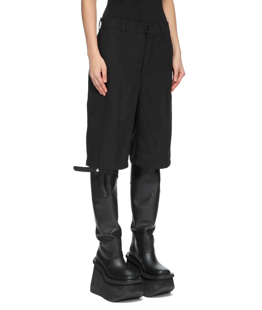 RICK OWENS Черные шерстяные шорты, фото 3