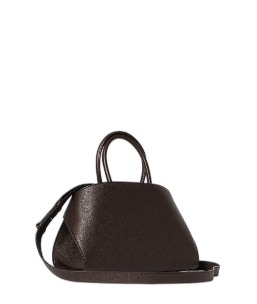 FERRAGAMO Коричневая кожаная сумка тоут, фото 5
