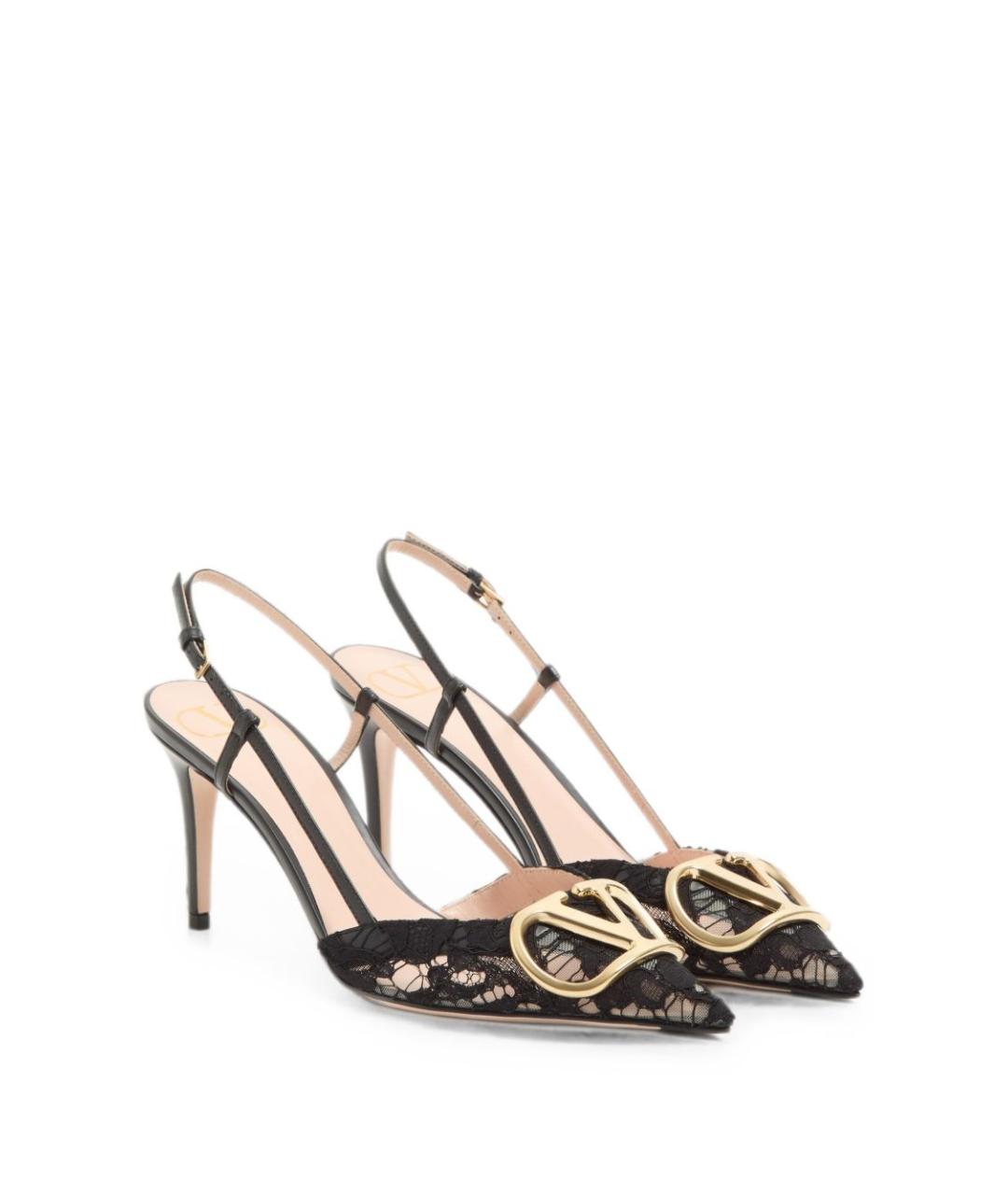 VALENTINO Черные текстильные туфли, фото 4