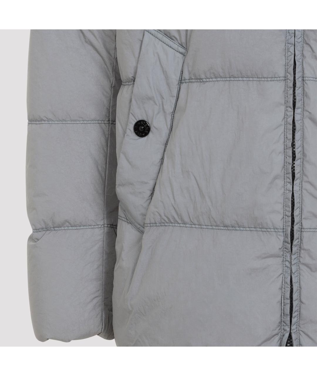 STONE ISLAND Серая полиамидовая куртка, фото 3