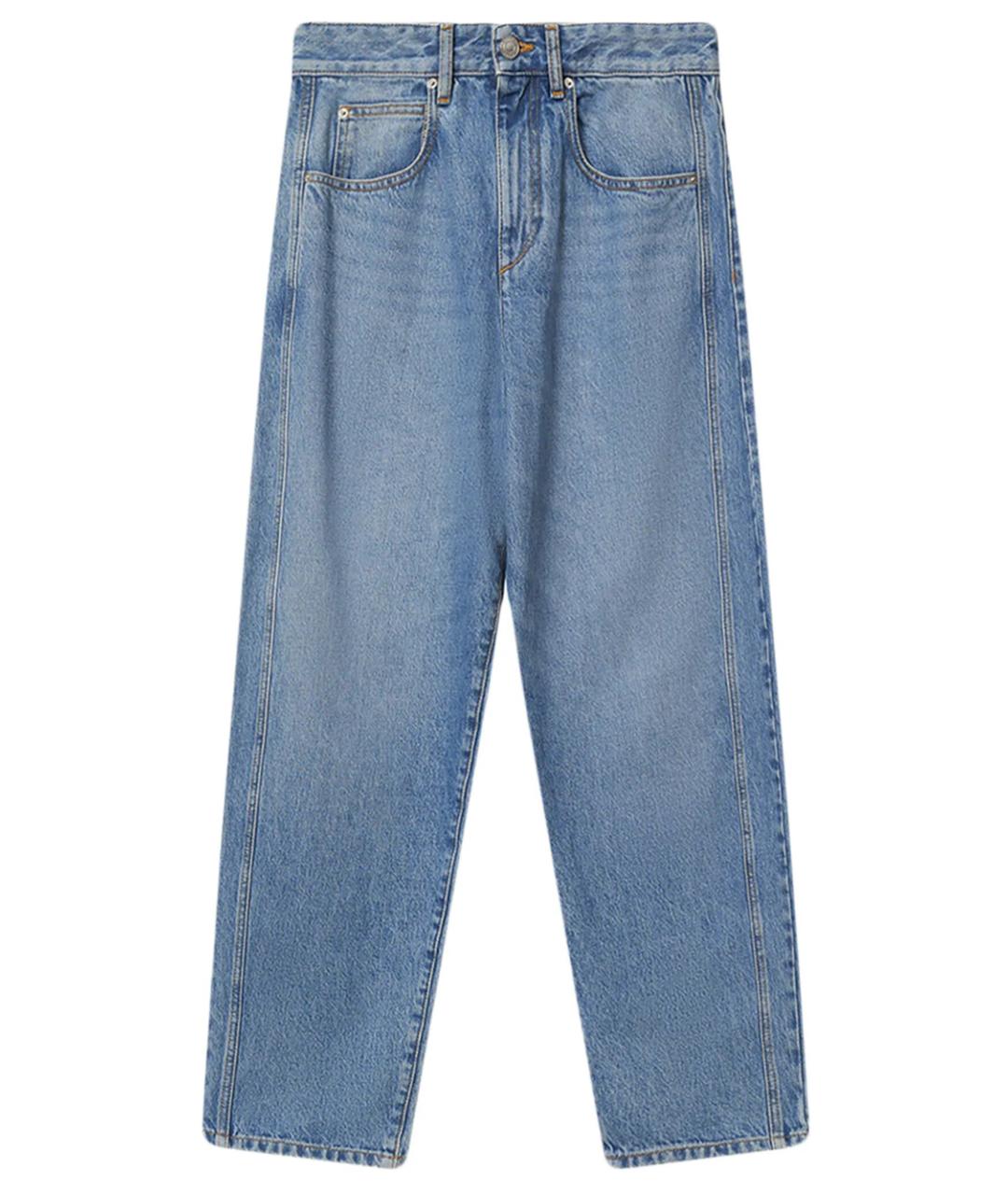 ISABEL MARANT Голубые хлопковые прямые джинсы, фото 1