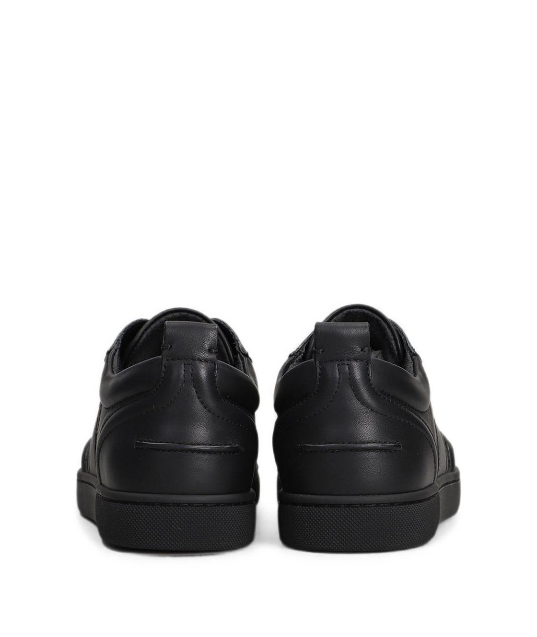 CHRISTIAN LOUBOUTIN Черные кожаные низкие кроссовки / кеды, фото 4