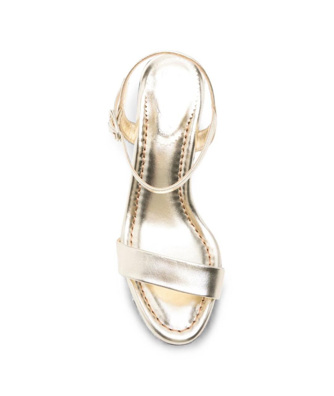 CHRISTIAN LOUBOUTIN Серебряные кожаные босоножки, фото 4