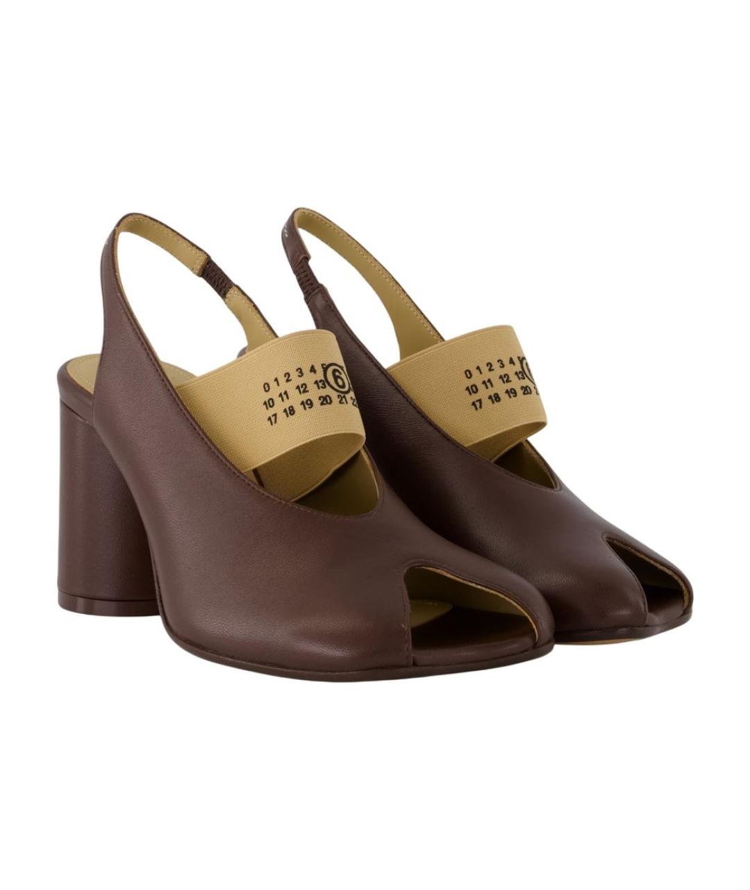 MM6 MAISON MARGIELA Коричневые кожаные туфли, фото 2