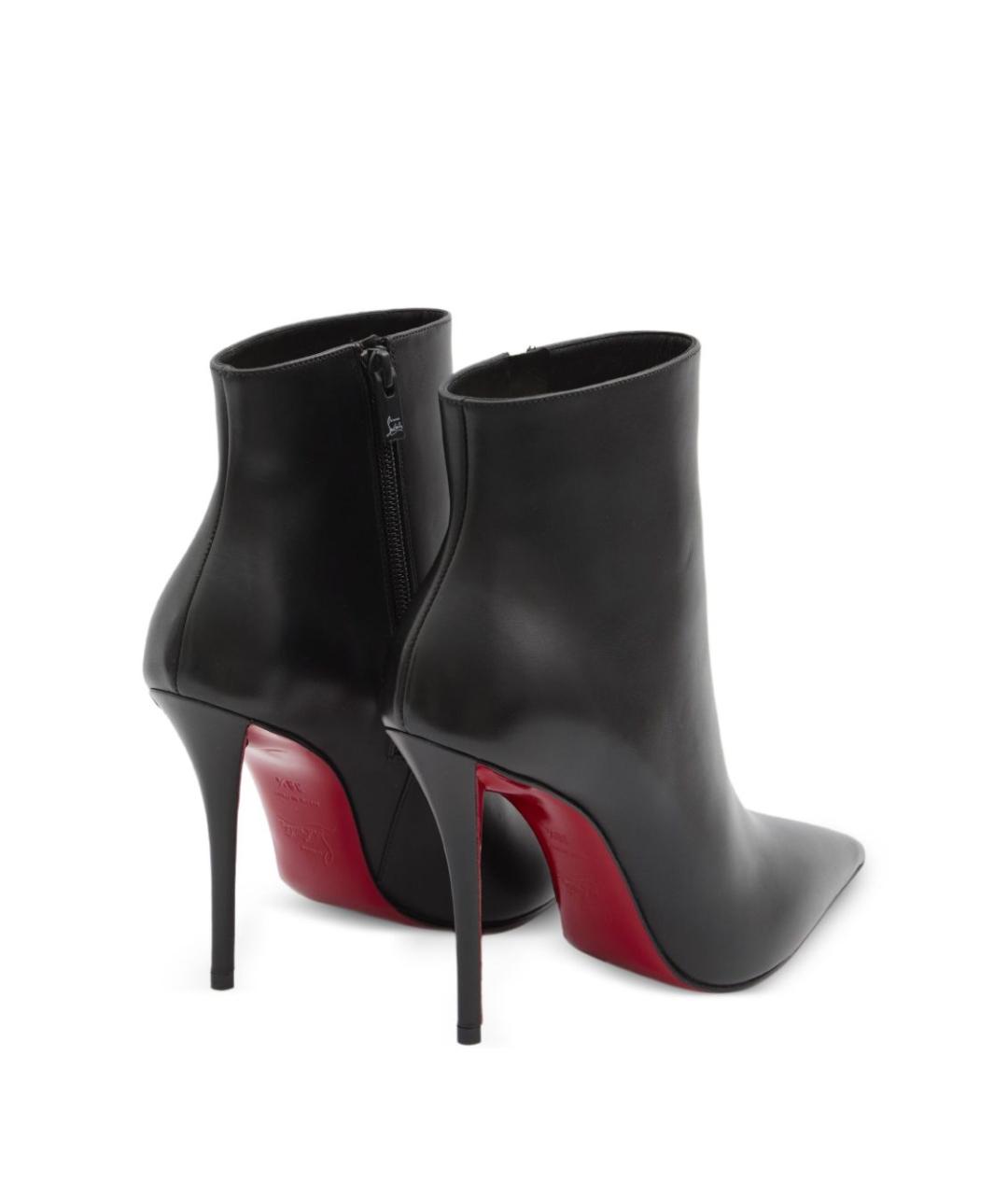 CHRISTIAN LOUBOUTIN Черные кожаные ботильоны, фото 4