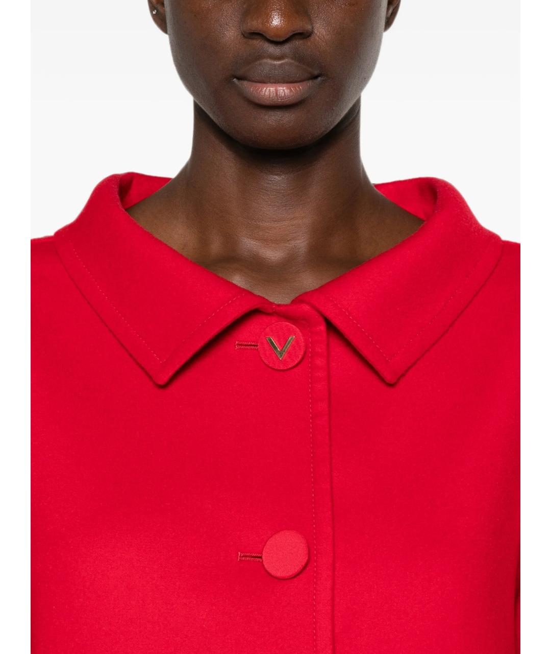 VALENTINO Красное шерстяное пальто, фото 5