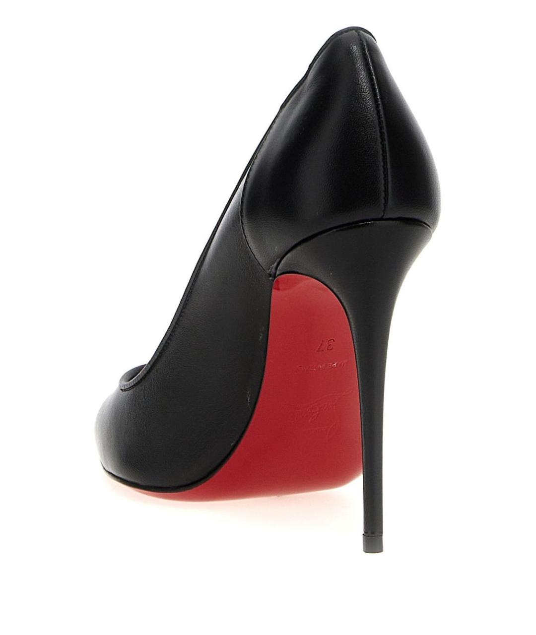 CHRISTIAN LOUBOUTIN Черные кожаные туфли, фото 2