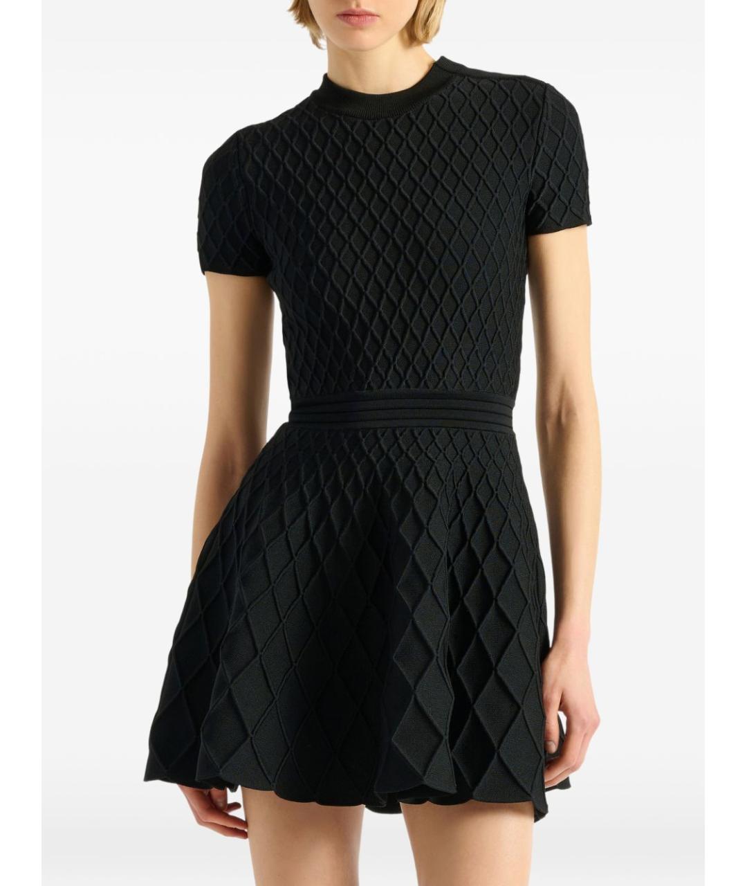 BALMAIN Черное вискозное повседневное платье, фото 5