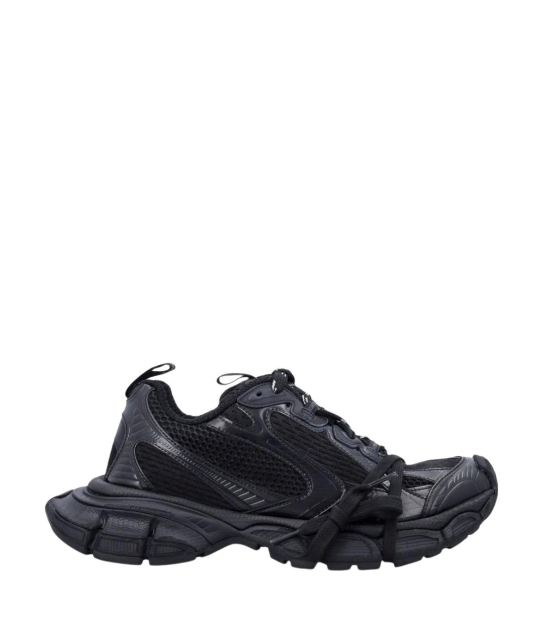 BALENCIAGA Черные текстильные низкие кроссовки / кеды, фото 1