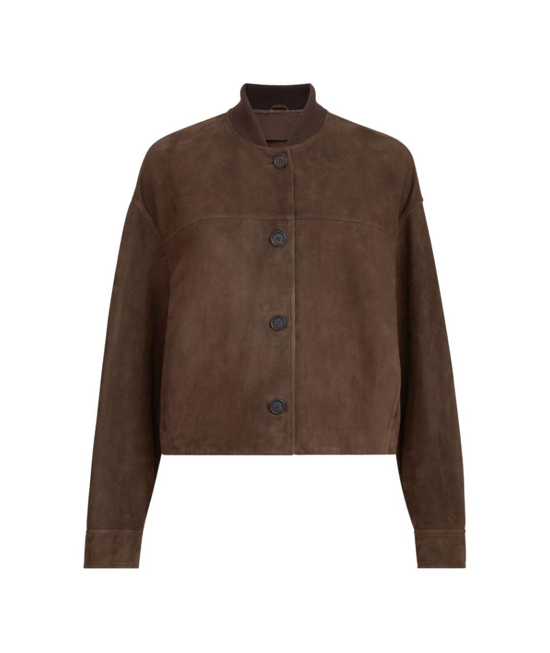 BRUNELLO CUCINELLI Коричневая замшевая куртка, фото 1