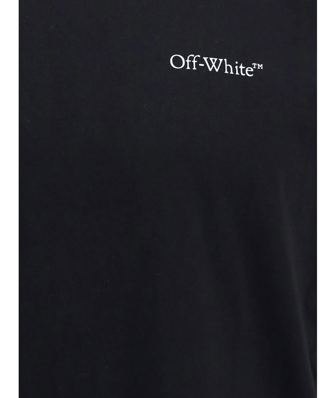 OFF-WHITE Черная хлопковая футболка, фото 3