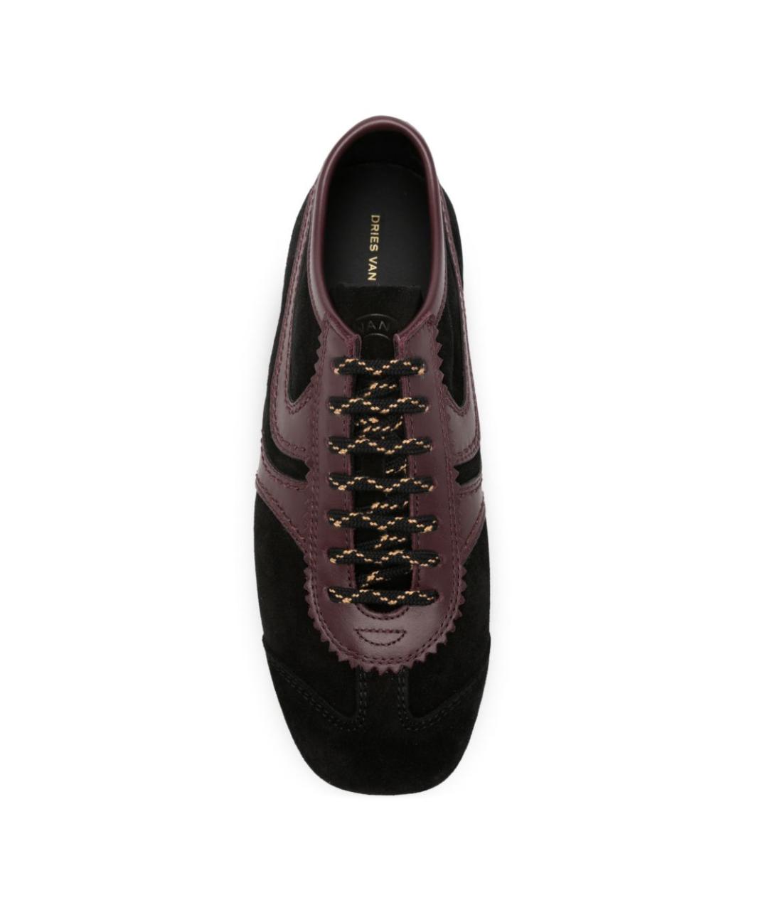 DRIES VAN NOTEN Черные замшевые кроссовки, фото 4