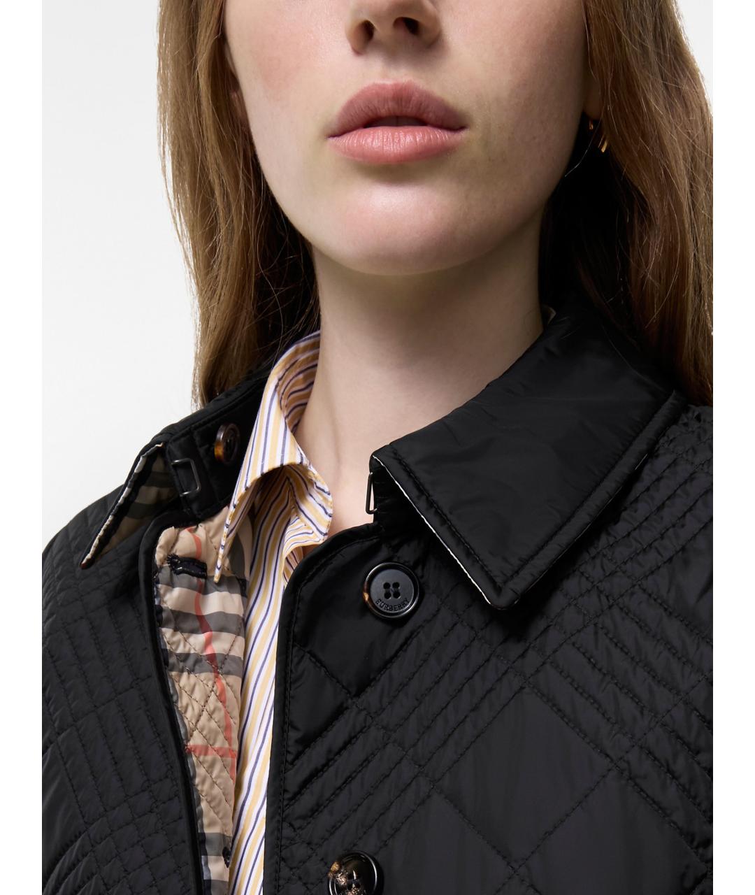 BURBERRY Черная полиамидовая куртка, фото 3