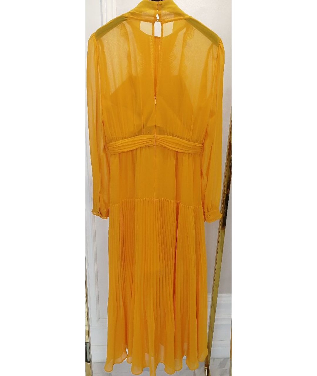 SELF-PORTRAIT Оранжевое полиэстеровое платье, фото 2