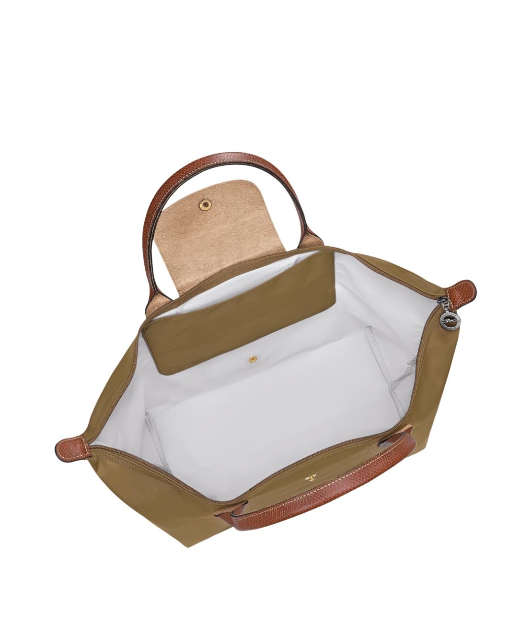 LONGCHAMP Зеленая тканевая сумка тоут, фото 4