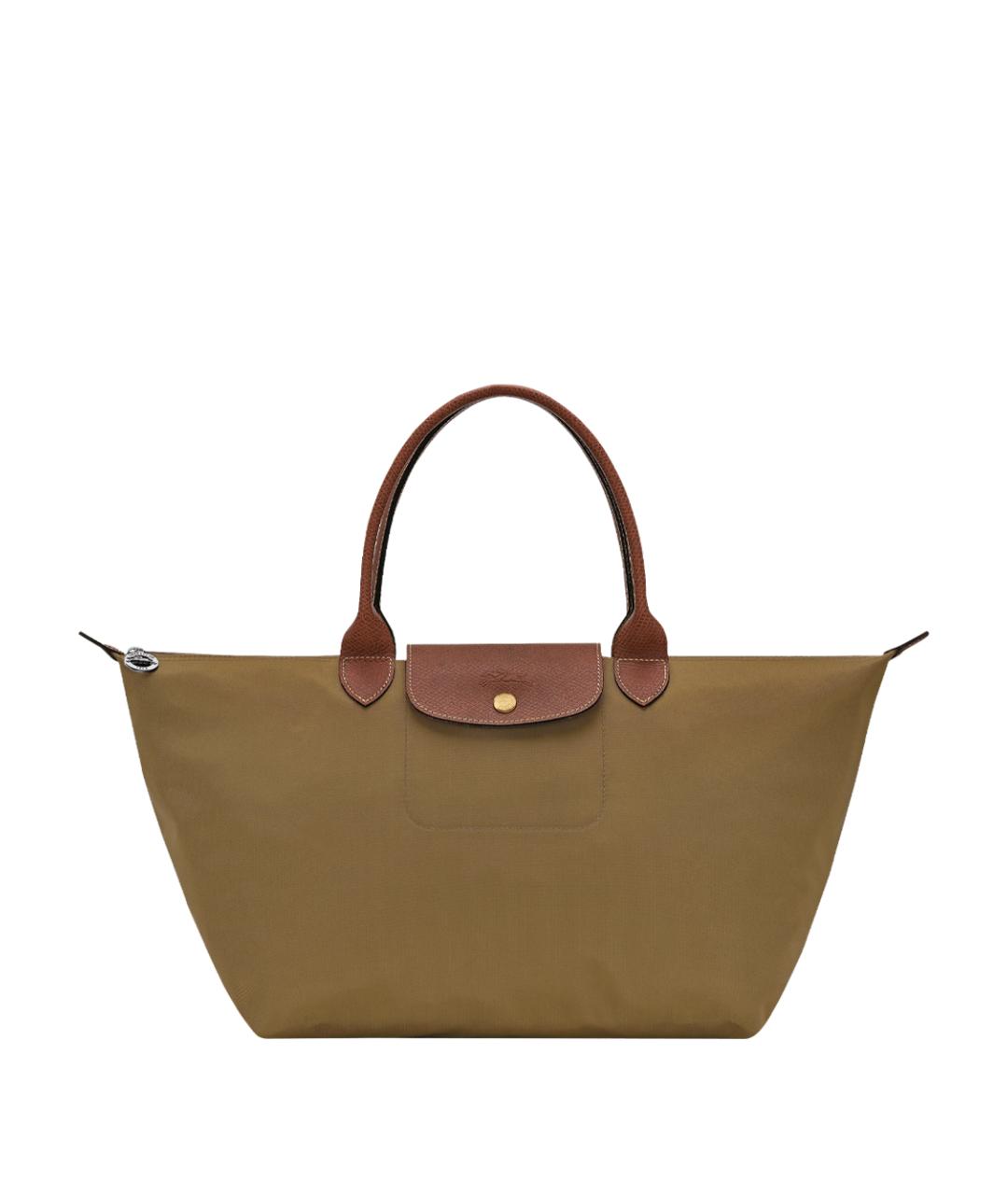 LONGCHAMP Зеленая тканевая сумка тоут, фото 1