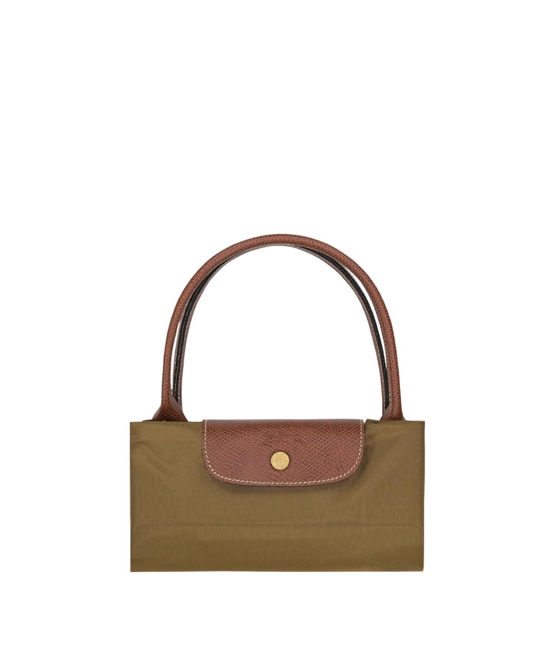 LONGCHAMP Зеленая тканевая сумка тоут, фото 5