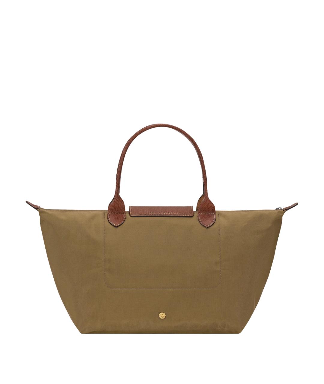 LONGCHAMP Зеленая тканевая сумка тоут, фото 3