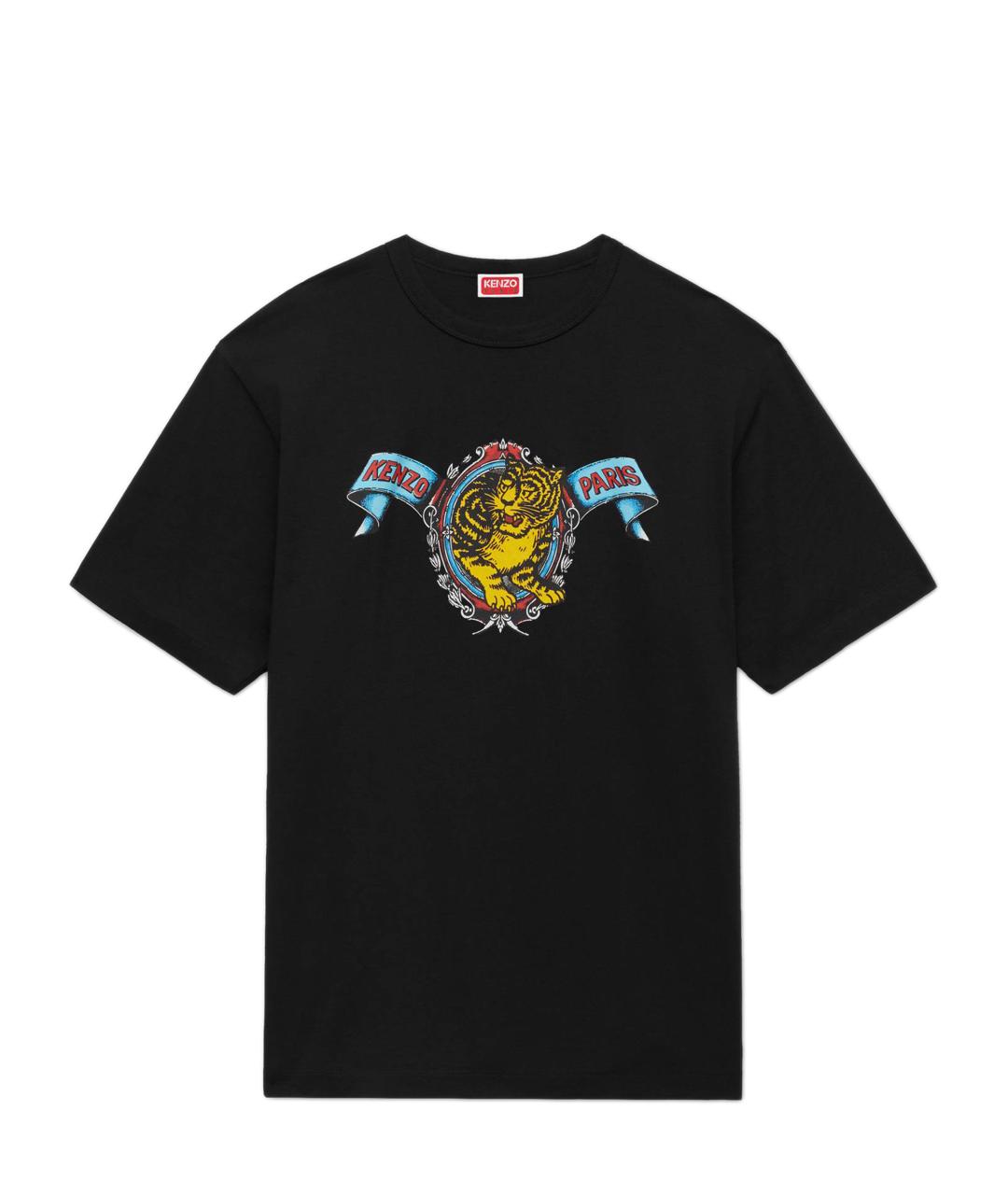 KENZO Черная хлопковая футболка, фото 1