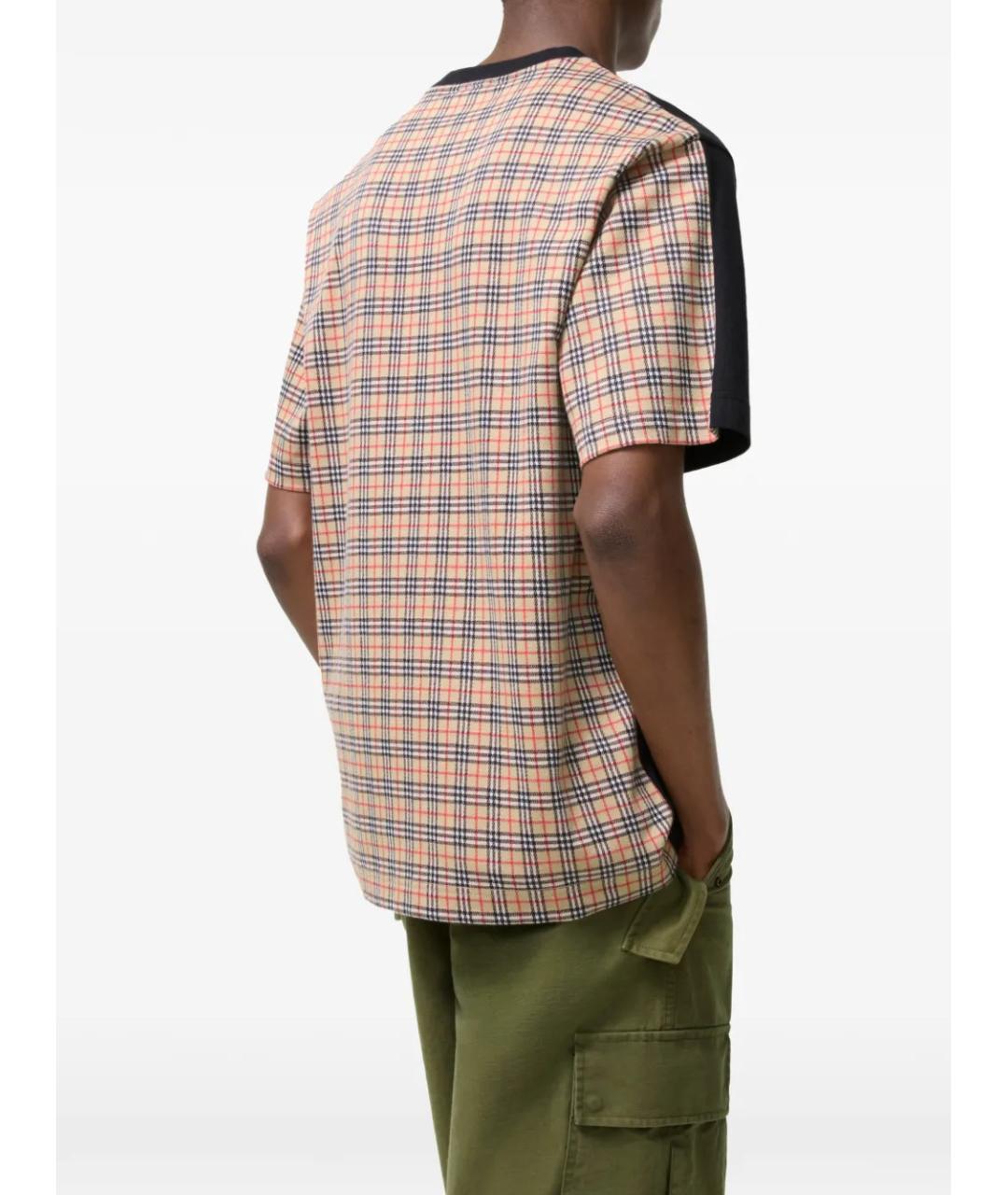 BURBERRY Черная хлопковая футболка, фото 2