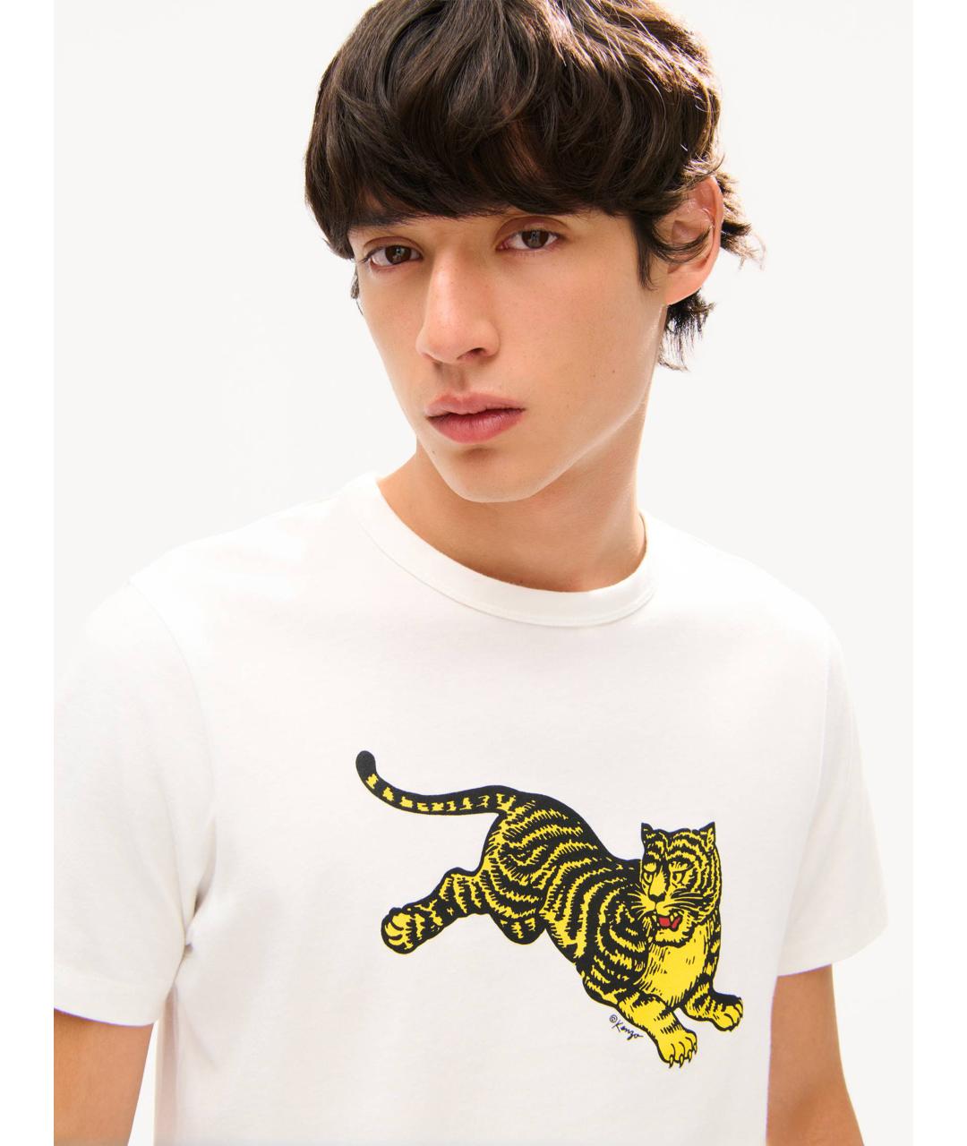 KENZO Белая хлопковая футболка, фото 5